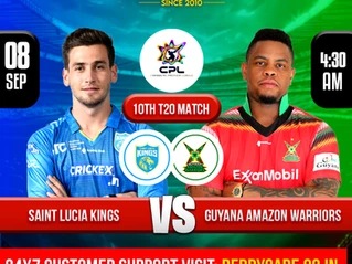 Saint Lucia Kings vs Guyana Amazon Warriors. CPL T20: Today Match